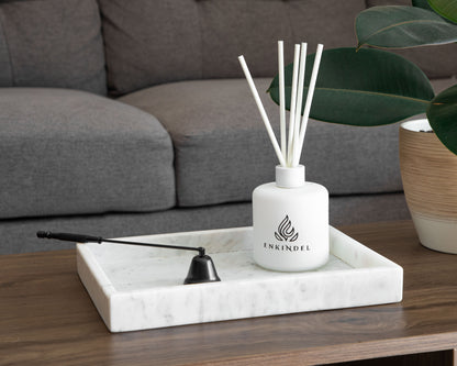 Ambered Sandalwood Reed Diffuser -  Matt White